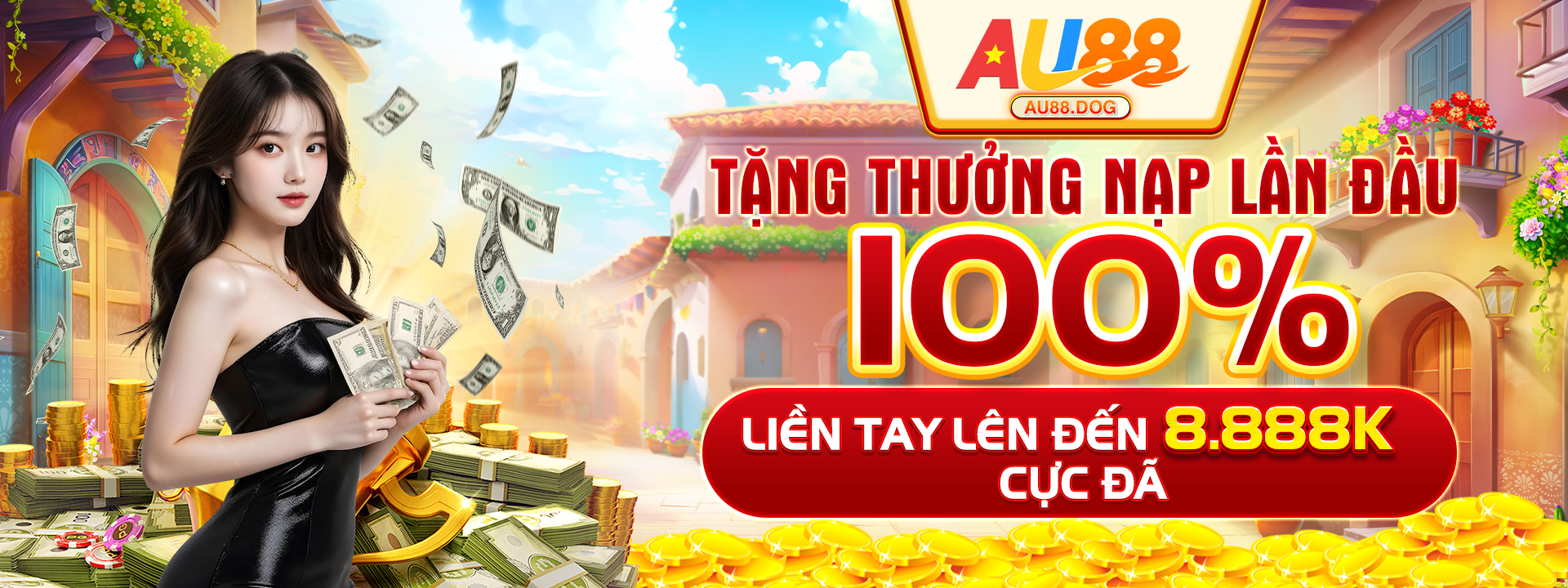 AU88 tặng thưởng nạp lần đầu 100% lên đến 8.888k